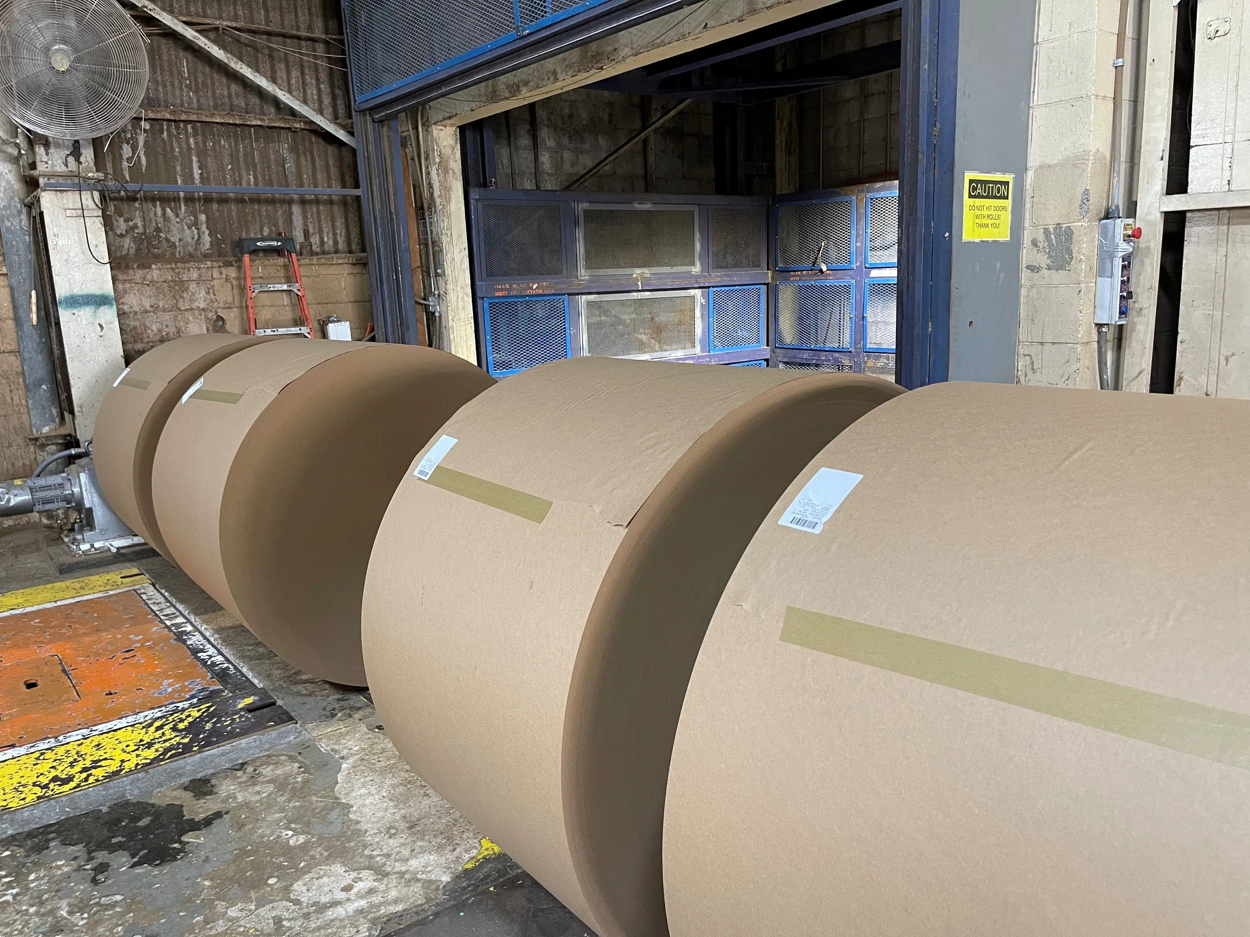 Paper rolls and industrial materials